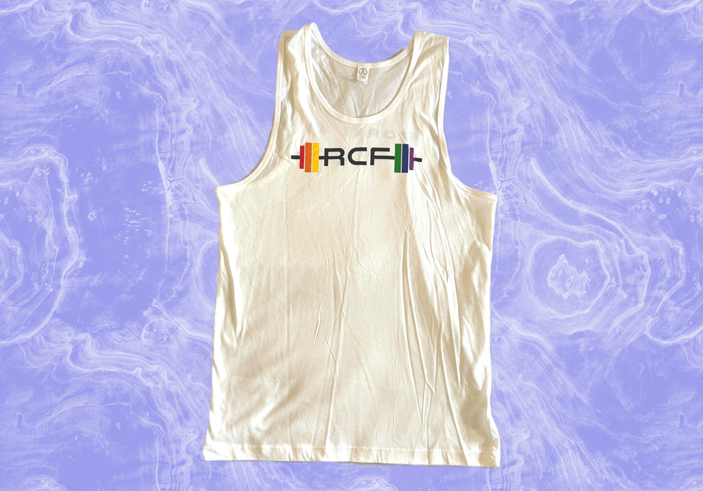 White Rainbow Barbell Tank